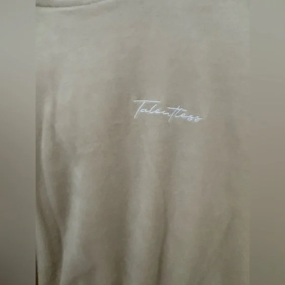 TALENTLESS Cream Hoodie size S - Picture 5 of 7
